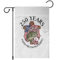 Faith Freedom Fishing Garden Flag 250 Years Of Christian Fish Hunting