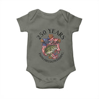 Faith Freedom Fishing Baby Onesie 250 Years Of Christian Fish Hunting