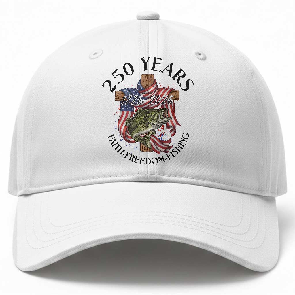 Faith Freedom Fishing Baseball Cap 250 Years Of Christian Fish Hunting