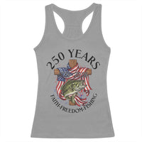 Faith Freedom Fishing Racerback Tank Top 250 Years Of Christian Fish Hunting