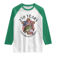 Faith Freedom Fishing Raglan Shirt 250 Years Of Christian Fish Hunting
