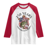 Faith Freedom Fishing Raglan Shirt 250 Years Of Christian Fish Hunting