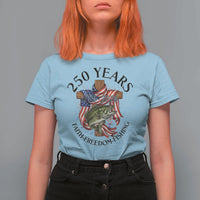 Faith Freedom Fishing T Shirt For Women 250 Years Of Christian Fish Hunting
