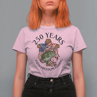 Faith Freedom Fishing T Shirt For Women 250 Years Of Christian Fish Hunting