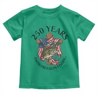Faith Freedom Fishing Toddler T Shirt 250 Years Of Christian Fish Hunting