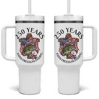 Faith Freedom Fishing Tumbler With Handle 250 Years Of Christian Fish Hunting