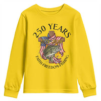 Faith Freedom Fishing Youth Sweatshirt 250 Years Of Christian Fish Hunting