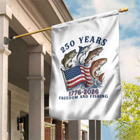 Freedom And Fishing Garden Flag Patriotic American Flag Fisherman Gift