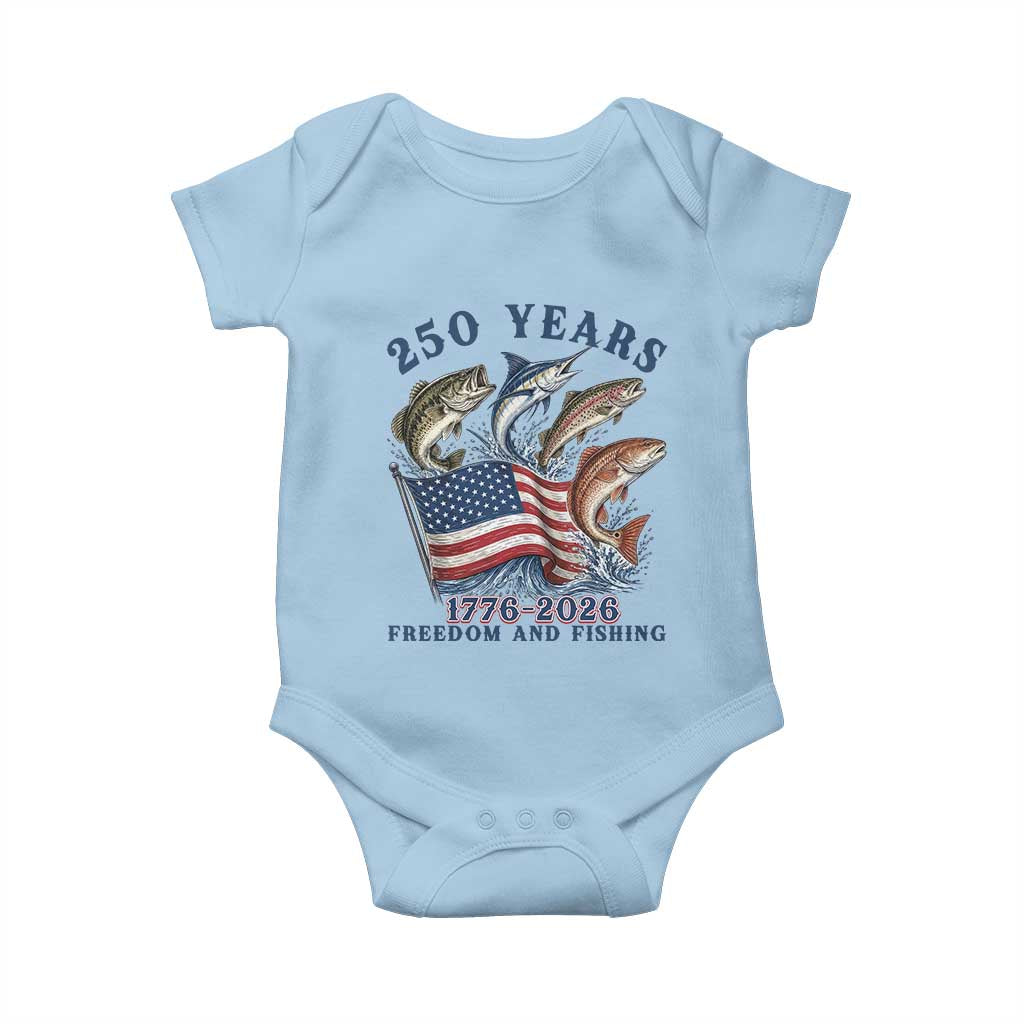 Freedom And Fishing Baby Onesie Patriotic American Flag Fisherman Gift