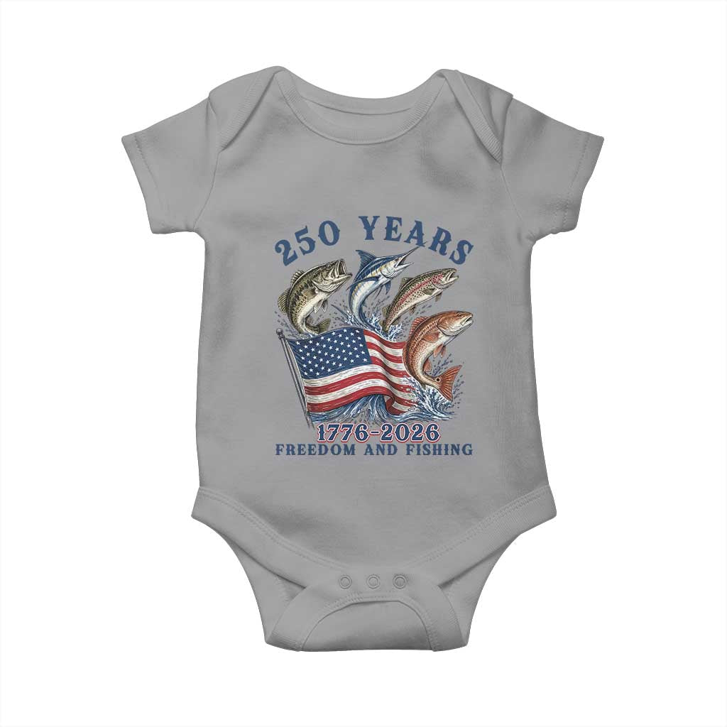 Freedom And Fishing Baby Onesie Patriotic American Flag Fisherman Gift