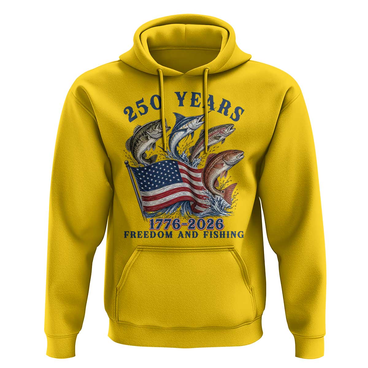 Freedom And Fishing Hoodie Patriotic American Flag Fisherman Gift