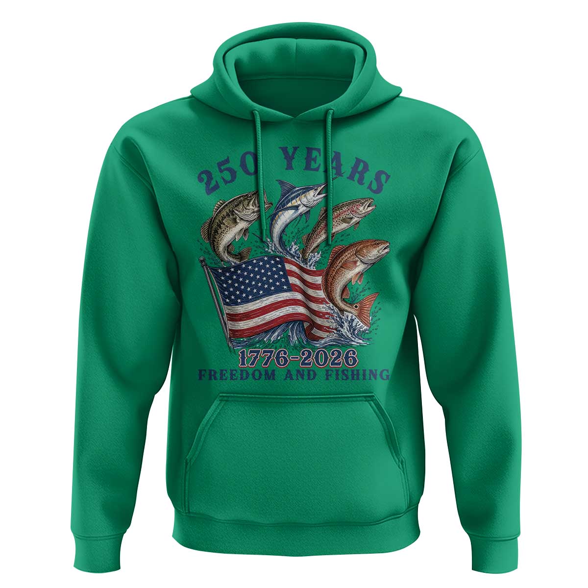 Freedom And Fishing Hoodie Patriotic American Flag Fisherman Gift