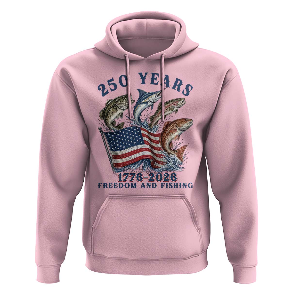 Freedom And Fishing Hoodie Patriotic American Flag Fisherman Gift