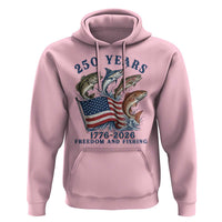 Freedom And Fishing Hoodie Patriotic American Flag Fisherman Gift