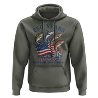 Freedom And Fishing Hoodie Patriotic American Flag Fisherman Gift