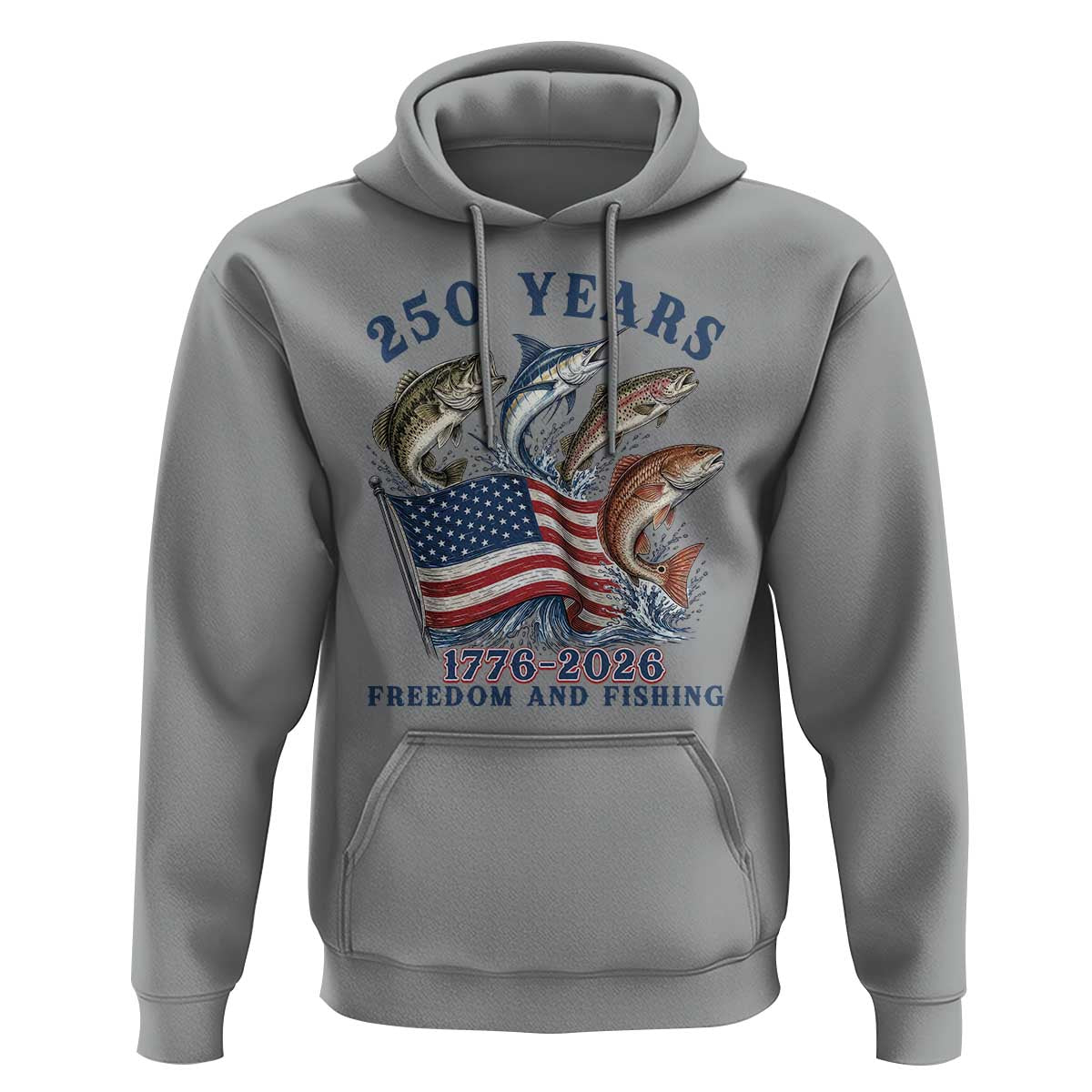 Freedom And Fishing Hoodie Patriotic American Flag Fisherman Gift