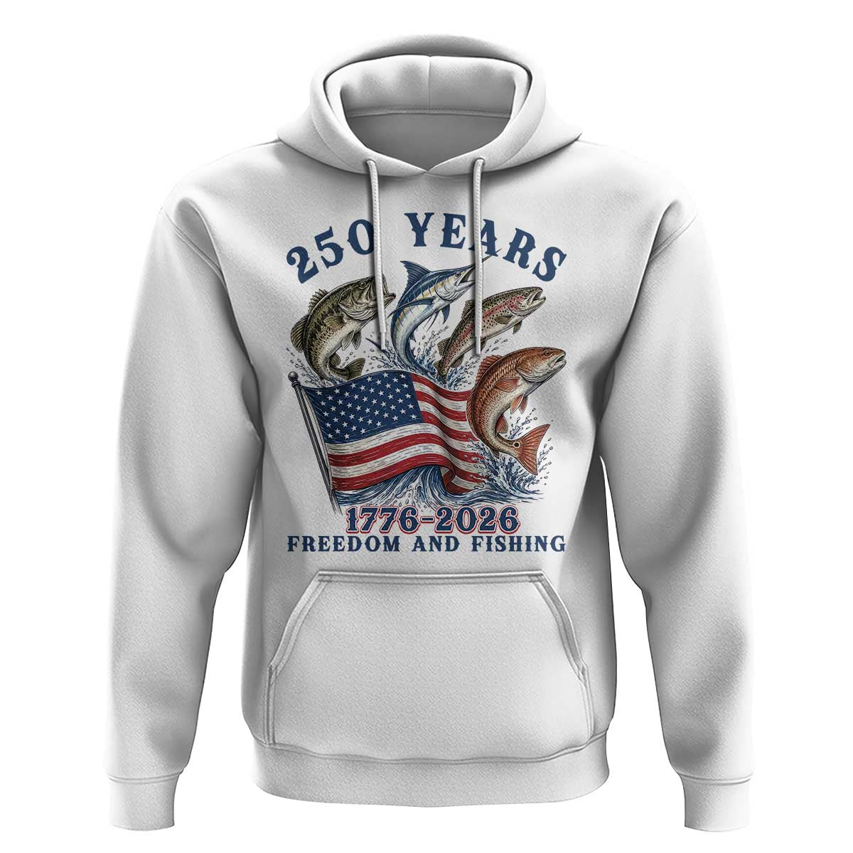 Freedom And Fishing Hoodie Patriotic American Flag Fisherman Gift