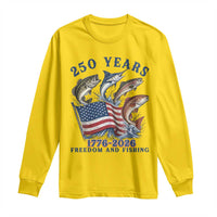 Freedom And Fishing Long Sleeve Shirt Patriotic American Flag Fisherman Gift