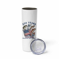Freedom And Fishing Skinny Tumbler Patriotic American Flag Fisherman Gift