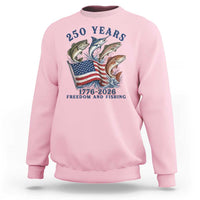 Freedom And Fishing Sweatshirt Patriotic American Flag Fisherman Gift