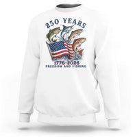 Freedom And Fishing Sweatshirt Patriotic American Flag Fisherman Gift