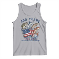Freedom And Fishing Tank Top Patriotic American Flag Fisherman Gift