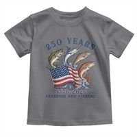 Freedom And Fishing Toddler T Shirt Patriotic American Flag Fisherman Gift