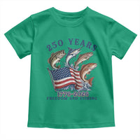 Freedom And Fishing Toddler T Shirt Patriotic American Flag Fisherman Gift