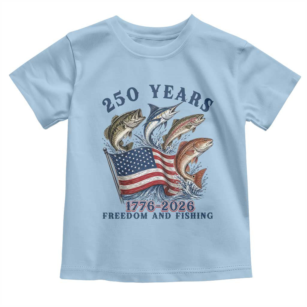 Freedom And Fishing Toddler T Shirt Patriotic American Flag Fisherman Gift