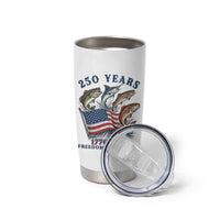 Freedom And Fishing Tumbler Cup Patriotic American Flag Fisherman Gift