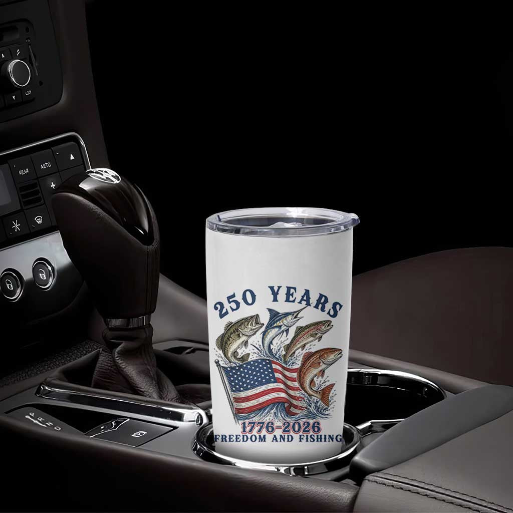 Freedom And Fishing Tumbler Cup Patriotic American Flag Fisherman Gift