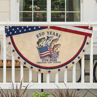 Freedom And Fishing Patriotic Fan Flag American Flag Fisherman Gift