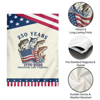 Freedom And Fishing Patriotic Garden Flag American Flag Fisherman Gift