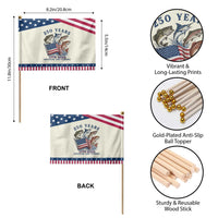 Freedom And Fishing Patriotic Handheld Flag American Flag Fisherman Gift