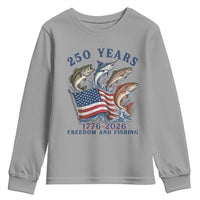 Freedom And Fishing Youth Sweatshirt Patriotic American Flag Fisherman Gift