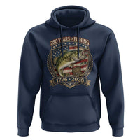 Vintage 250 Years Of Fishing Hoodie American Flag Fisherman