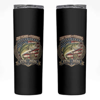 Vintage 250 Years Of Fishing Skinny Tumbler American Flag Fisherman