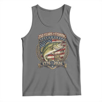 Vintage 250 Years Of Fishing Tank Top American Flag Fisherman