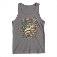 Vintage 250 Years Of Fishing Tank Top American Flag Fisherman
