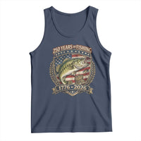 Vintage 250 Years Of Fishing Tank Top American Flag Fisherman