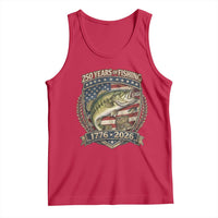 Vintage 250 Years Of Fishing Tank Top American Flag Fisherman
