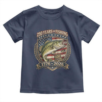 Vintage 250 Years Of Fishing Toddler T Shirt American Flag Fisherman