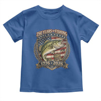 Vintage 250 Years Of Fishing Toddler T Shirt American Flag Fisherman