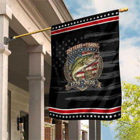 Vintage 250 Years Of Fishing Patriotic Garden Flag American Flag Fisherman
