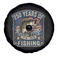 Vintage 250 Years Of Fishing Spare Tire Cover Patriotic Angler