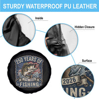 Vintage 250 Years Of Fishing Spare Tire Cover Patriotic Angler