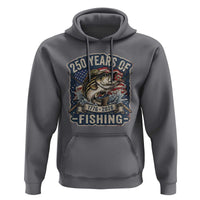 Vintage 250 Years Of Fishing Hoodie Patriotic Angler