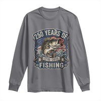 Vintage 250 Years Of Fishing Long Sleeve Shirt Patriotic Angler