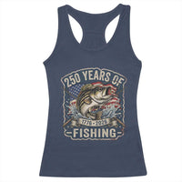 Vintage 250 Years Of Fishing Racerback Tank Top Patriotic Angler