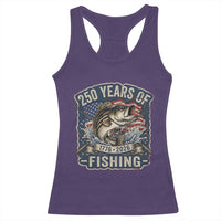 Vintage 250 Years Of Fishing Racerback Tank Top Patriotic Angler